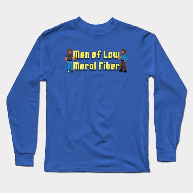 Pixelated Ben & Jason Long Sleeve T-Shirt by menoflowmoralfiber